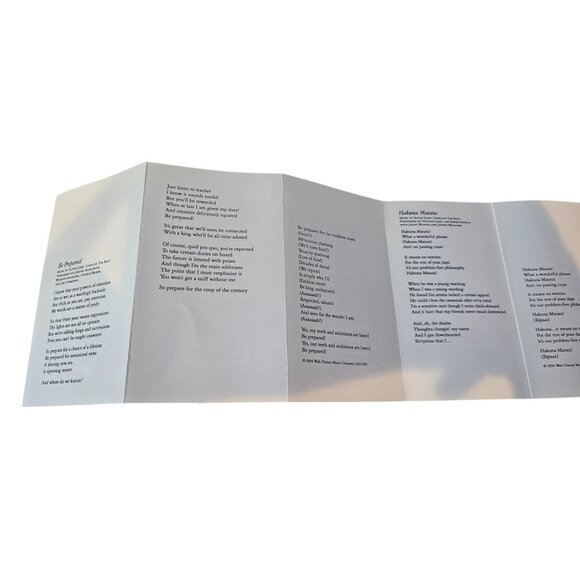 Disney The Lion King Original Motion Picture Soundtrack Cassette Tape 1994 Vtg - Picture 10 of 11